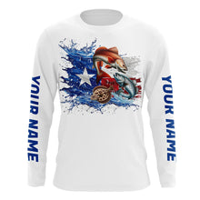 Load image into Gallery viewer, Personalized Texas Slam Redfish, Trout, Flounder Long Sleeve Fishing Shirts, Texas Fishing Jerseys IPHW7053