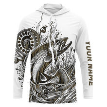 Load image into Gallery viewer, Custom Trout Fly Fishing Shirts, Grass Lake Camouflage Trout Fishing Shirt IPHW7056