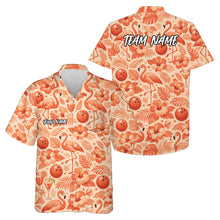 Load image into Gallery viewer, Custom Tropical Plants And Flamingo Hawaiian Bowling Shirt For Men And Women IPHW10854