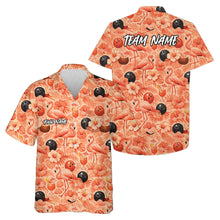 Load image into Gallery viewer, Custom Tropical Plants And Flamingo Hawaiian Bowling Shirt For Men And Women IPHW10855