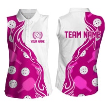 Load image into Gallery viewer, Pickleball Ball And Paddles Custom Pickleball Shirts for ladies, Casual Pickleball Polo Tops | Pink IPHW5534