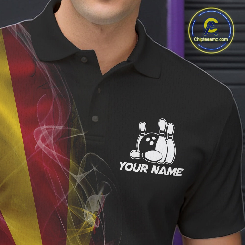 Custom Smoke Arizona Flag Bowling Men Team Shirts, Patriotic Arizona Bowling Jerseys IPHW10627