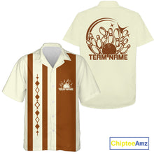 Load image into Gallery viewer, Custom Classic Vintage Bowling Team Shirts, 50S Retro Bowling Button Up ShirtIPHW10870