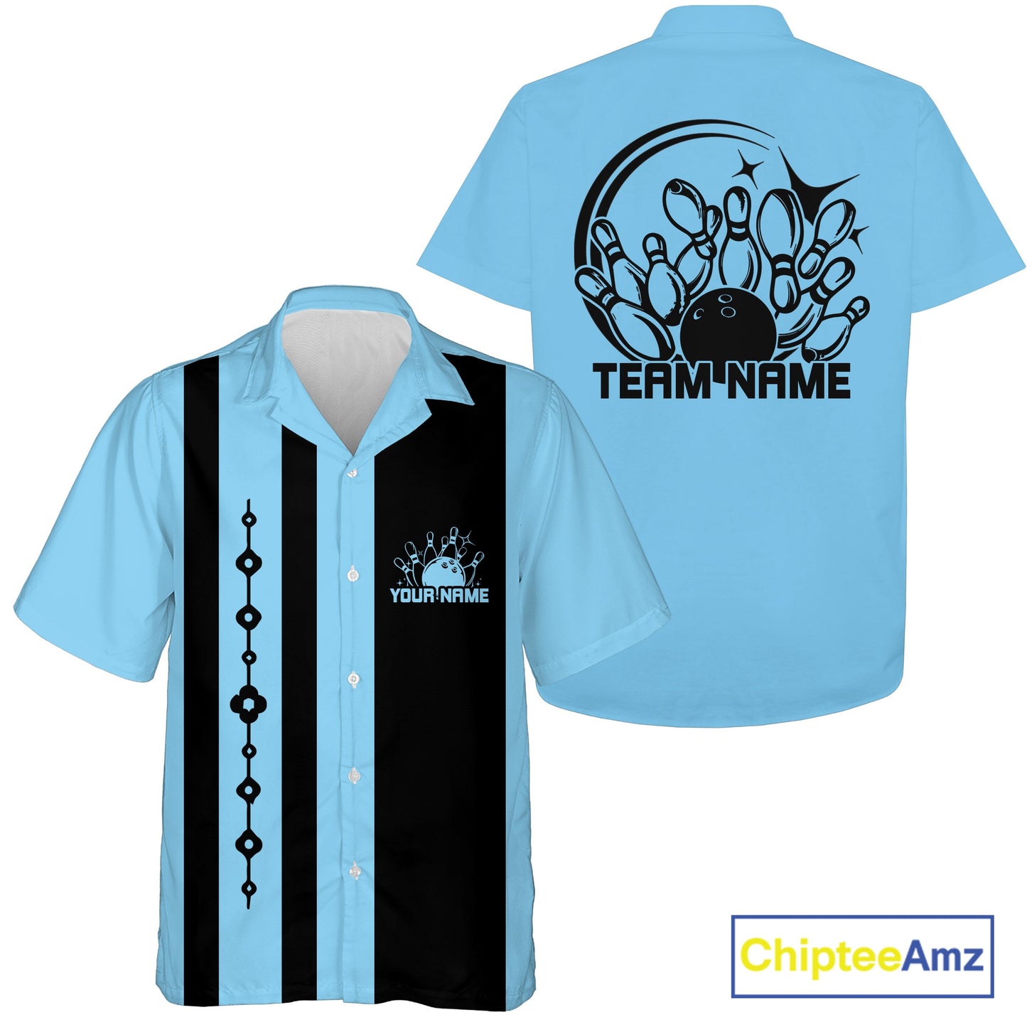 Custom Classic Vintage Bowling Team Shirts, 50S Retro Bowling Button Up ShirtIPHW10871