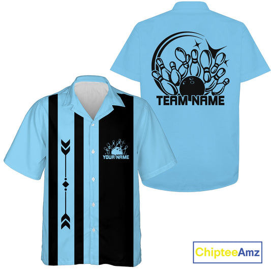 Custom Classic Vintage Bowling Team Shirts, 50S Retro Bowling Button Up ShirtIPHW10875