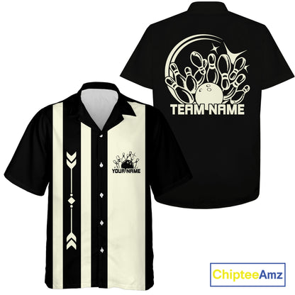 Custom Classic Vintage Bowling Team Shirts, 50S Retro Bowling Button Up ShirtIPHW10875