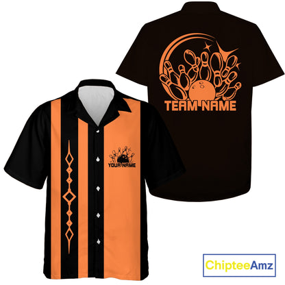 Custom Classic Vintage Bowling Team Shirts, 50S Retro Bowling Button Up Shirt IPHW10876