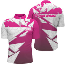 Load image into Gallery viewer, Custom Pink Bowling Team Shirts For Men And Women, Bowling Ball Pattern Bowlers Outfits IPHW6270