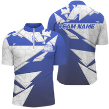 Load image into Gallery viewer, Custom Blue Bowling Team Shirts For Men And Women, Bowling Ball Pattern Bowlers Outfits IPHW6271