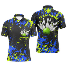 Load image into Gallery viewer, Custom Bowling Jerseys For Men, Personalized Bowling Team Shirts Bowling Pin And Ball IPHW5183