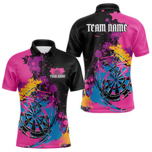 Load image into Gallery viewer, Custom Colorful Splatter Dartboard Dart Polo Shirt For Men, Grunge Dart Team Jerseys IPHW9961