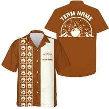 Load image into Gallery viewer, Custom Retro Style Bowling Button Up Shirt, Vintage Bowling Hawaiian Team Shirt IPHW10080