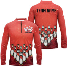 Load image into Gallery viewer, Custom Christmas Bowling Shirts For Men, Funny Penguin Bowling Pins Bowling Team Outfit IPHW7869