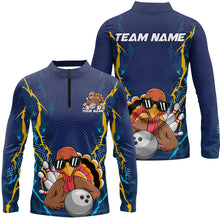 Load image into Gallery viewer, Custom Funny Turkey Bowling Team Shirts For Men, Thanksgiving Bowling Uniform Bowler Outfit IPHW7872