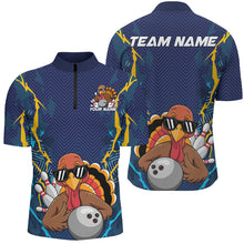 Load image into Gallery viewer, Custom Funny Turkey Bowling Team Shirts For Men, Thanksgiving Bowling Uniform Bowler Outfit IPHW7872