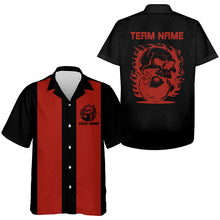 Load image into Gallery viewer, Custom Flame Skull Hawaiian Bowling Shirts, Bowling Vintage Shirts For Men And Women IPHW6768