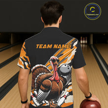 Load image into Gallery viewer, Yellow Camo Custom Funny Turkey Bowling Men And Women Hawaiian Shirt, Thanksgiving Bowling Tournament IPHW7881