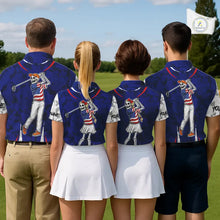 Load image into Gallery viewer, USA flag camo golf outfits funny skull golf polo shirts for Men custom patriotic golf shirts for men NQS11400