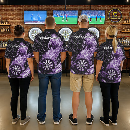 Custom Purple Ice Crystal Dart Jerseys, Ice Dart Team Multi Styles Shirts For Men, Women And Kids IPHW10404