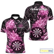 Load image into Gallery viewer, Custom Pink Ice Crystal Dart Jerseys, Ice Dart Team Multi Styles Shirts For Men, Women And Kids IPHW10405