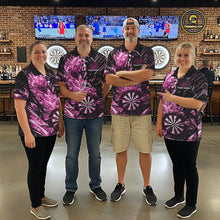 Load image into Gallery viewer, Custom Pink Ice Crystal Dart Jerseys, Ice Dart Team Multi Styles Shirts For Men, Women And Kids IPHW10405