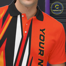 Load image into Gallery viewer, Custom Funny Turkey Bowling Shirts For Men, Orange Thanksgiving Bowling Shirt Team Uniform IPHW7659