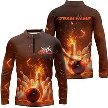 Load image into Gallery viewer, Custom Flame Bowling Shirts For Men, Fire Bowling Team League Shirt Bowler Uniform Outfits IPHW7890