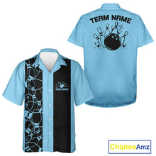 Load image into Gallery viewer, Custom Bowling Pin Pattern Vintage Bowling Team Shirt, 50S Retro Bowlers Outfit IPHW10087