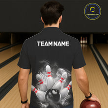 Load image into Gallery viewer, Custom Smoke Bowling Hawaiian Shirts For Men, Bowling Uniform Team Bowling Jerseys IPHW7373