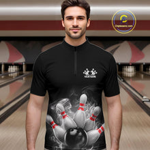 Load image into Gallery viewer, Custom Smoke Bowling Shirts For Men, Bowling Uniform Team Bowling Jerseys IPHW7373