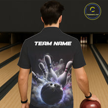 Load image into Gallery viewer, Custom Bowling Hawaiian Shirts For Men And Women Smoke Bowling Team Jerseys Strike Bowling Shirts IPHW5402