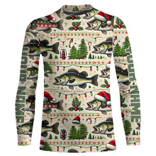 Load image into Gallery viewer, Custom Largemouth Bass Fishing Ugly Sweater Pattern Style All Over Shirts Christmas Fishing Shirt IPHW7903