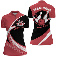 Load image into Gallery viewer, Custom Bowling Uniforms Red Bowling Shirts For Women, Classic Retro Bowling Team Shirt IPHW7397