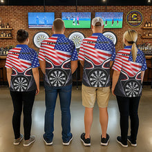 Load image into Gallery viewer, Personalized Team Name Patriotic US Flag Dart Team Jerseys, Dart Uniform Dart Players Outfit For Kids And Adult IPHW10408