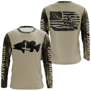 Personalized American Flag Kayak Bass Fishing Long Sleeve Shirts, Lake –  ChipteeAmz
