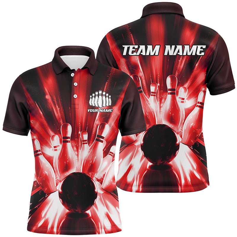 Custom Multi-Color Bowling Ball And Pins Bowlers Shirts For Men And Women, Bowling League Style Shirts For Team IPHW6590
