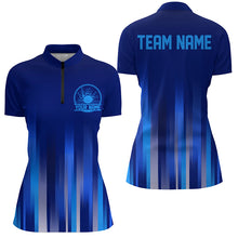 Load image into Gallery viewer, Custom Blue Bowling Shirts For Women, Bowling Logo Team Bowling Jerseys, Bowler Outfit IPHW5209