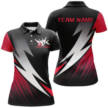 Load image into Gallery viewer, Black And Red Custom Bowling Jerseys, Bowling Team Shirts For Women Bowling Outfits IPHW7706