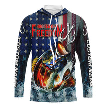 Load image into Gallery viewer, American Flag Bass Custom Fishing Shirts, Patriotic Bass Fishing Jerseys For Men, Women And Kid IPHW5763