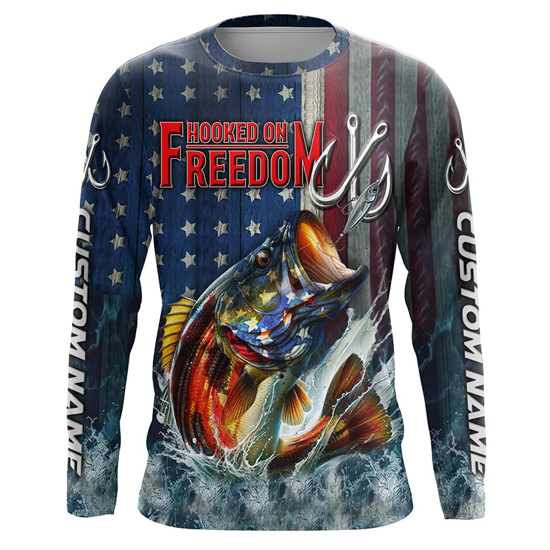 American Flag Bass Custom Fishing Shirts, Patriotic Bass Fishing Jerse –  ChipteeAmz
