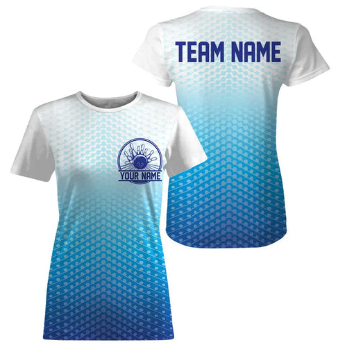 Custom Bowling Jerseys With Name T-Shirts For Women, Personalized Bowling Team IPHW4970