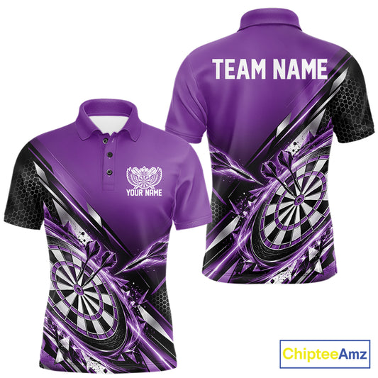 Custom Purple Dart Team Jersey, Dart League Outfit Polo Shirt For Men IPHW12559
