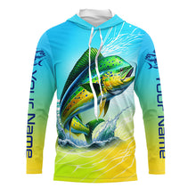 Load image into Gallery viewer, Personalized Mahi Mahi Fishing Long Sleeve Performance Shirts, Mahimahi Fishing Saltwater Jerseys IPHW6376
