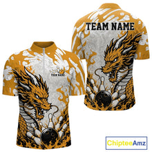 Load image into Gallery viewer, Bowling jersey with dragon design on a white background, featuring 'Chiptee Amz' branding.