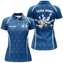 Load image into Gallery viewer, Custom Bowling Uniforms Ladies Bowling Shirts, Bowling Team Bowling League Shirts | Blue IPHW7431