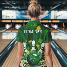 Load image into Gallery viewer, Custom Green St Patrick&#39;S Day Bowling Polo Shirts For Women, Celtic Team Bowling Outfits IPHW8375