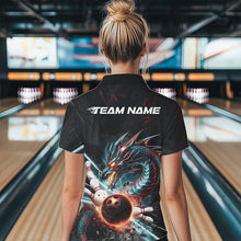 Load image into Gallery viewer, Custom Dragon Bowling Team Polo Shirt For Women, Dragon Bowling League Shirt Bowlers Outfit IPHW8559