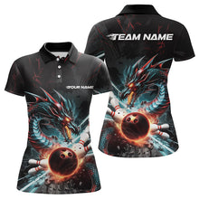 Load image into Gallery viewer, Custom Dragon Bowling Team Polo Shirt For Women, Dragon Bowling League Shirt Bowlers Outfit IPHW8559