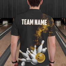 Load image into Gallery viewer, Custom Yellow Bowling Polo Shirts For Men Bowling Team Jerseys Bowling League Shirts IPHW8882
