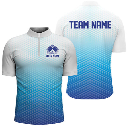 Custom Blue Pickleball Shirts For Men, Pickleball Team Shirt With Name Pickleball Jerseys IPHW7447